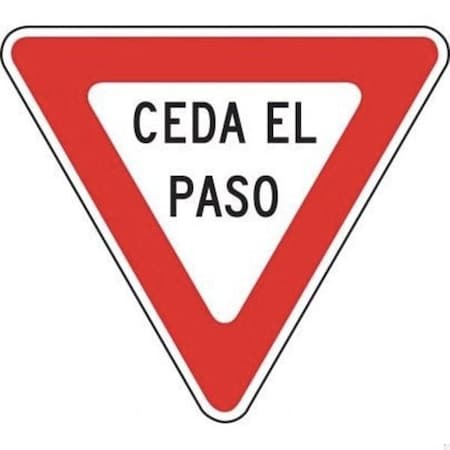 Accuform SPANISH TRAFFIC SIGNS  YIELD 36 in x 36 in SHFRR426DP